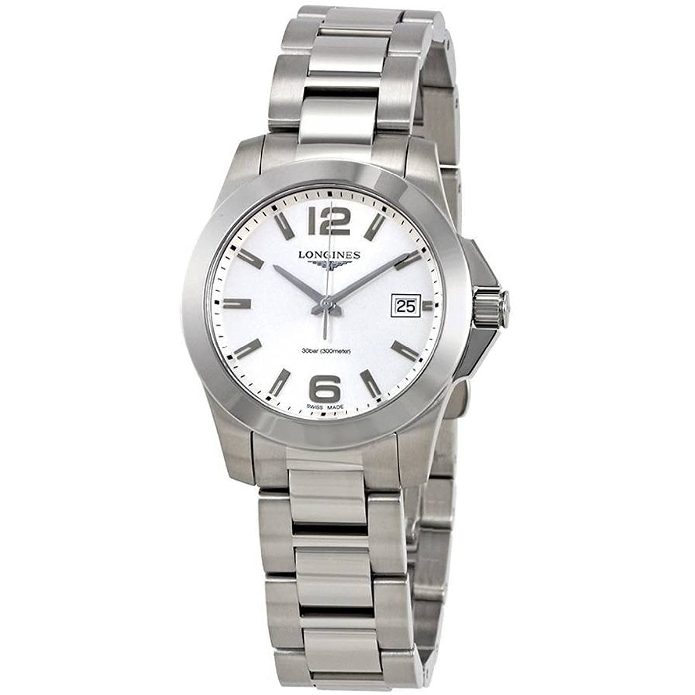 9BF00586-EA1A-EB19-2F30-B36A47F447AA Longines Women's L33774766 Conquest Stainless Steel Watch - Image 1