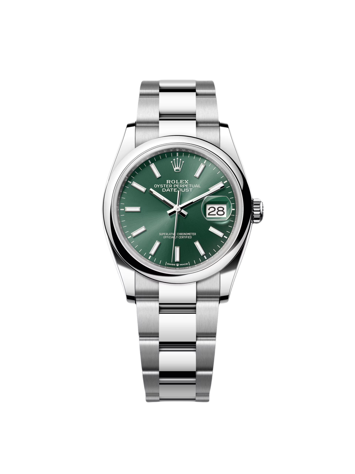 A083F35A-60F8-B102-B8A6-1C466F7D14C3 Rolex Datejust 36mm 126200 Mint Green Dial Stainless Steel Oyster Bracelet Watch - Image 1