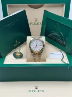 Rolex  Datejust 41mm 126333 White Index Oyster Steel and Yellow Gold Mens Watch - Image 9
