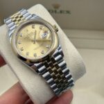 Rolex  Datejust 36mm 126203 Champagne Set with Diamonds Dial Domed Bezel Oyster Bracelet - Image 14