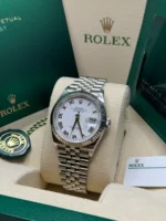 Rolex Datejust 41mm Smooth Bezel White Roman Dial Jubilee - 126300 - Image 5