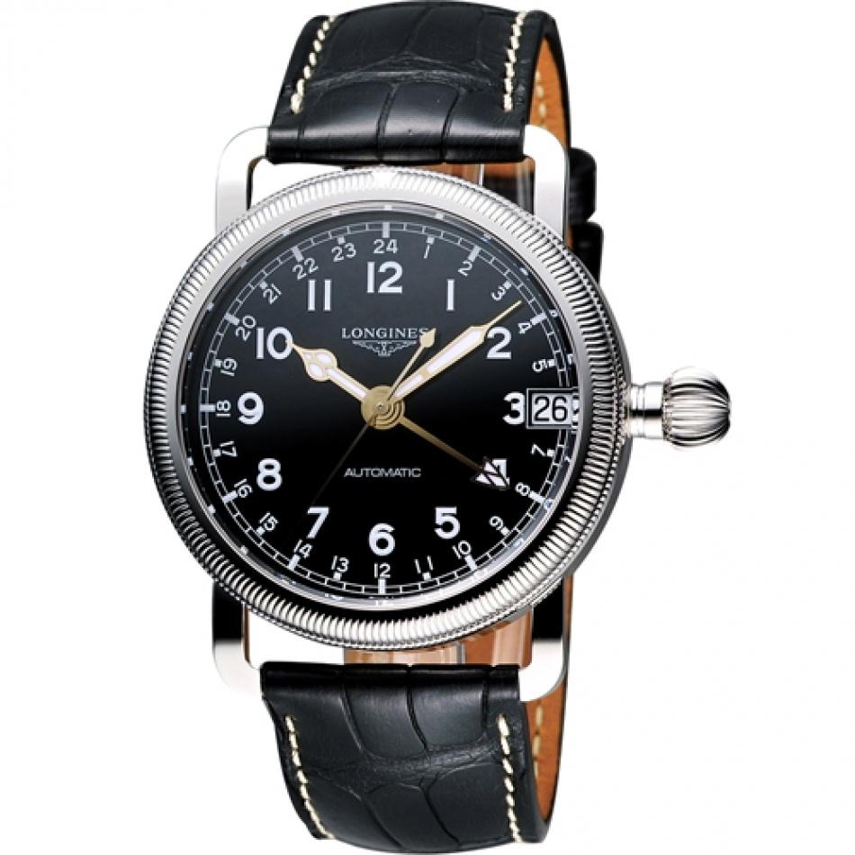 AED91811-50EE-ED4F-276A-15C77AE13E9E Longines Men's L27784532 Avigation Automatic Black Stainless Steel Watch - Image 1