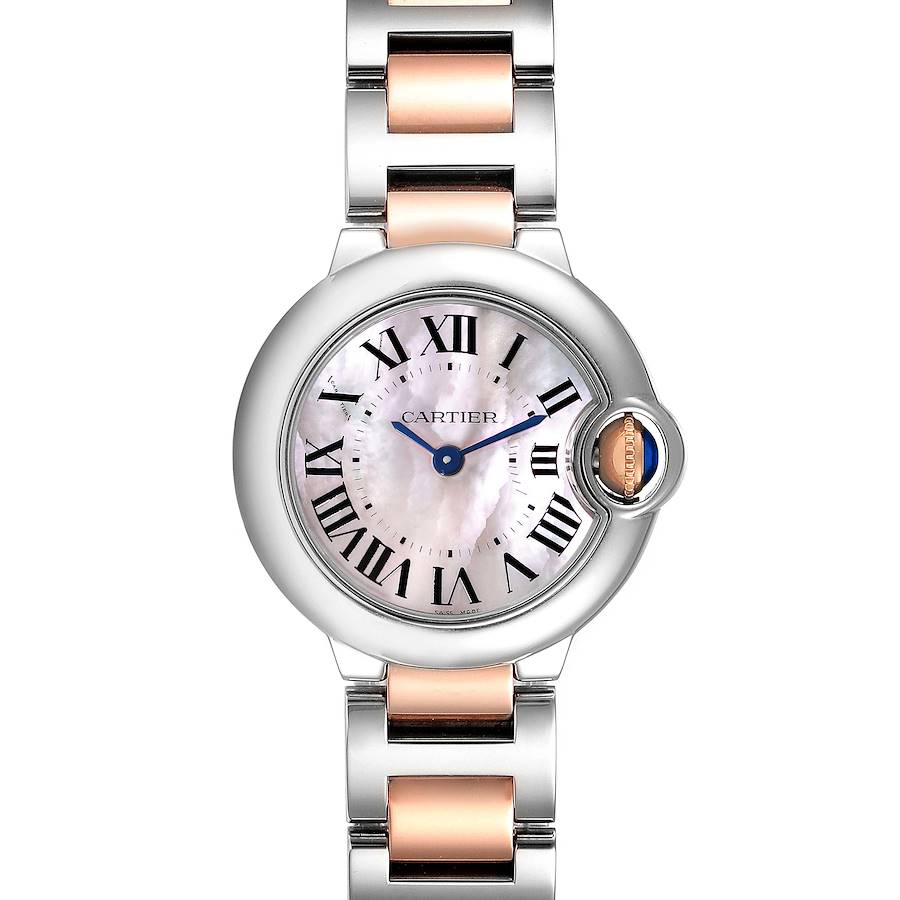 B54DBB90-1977-A4DF-DBB6-E6D84646DC99 Cartier BALLON BLEU Pink Mother of Pearl Dial 28mm - Image 1