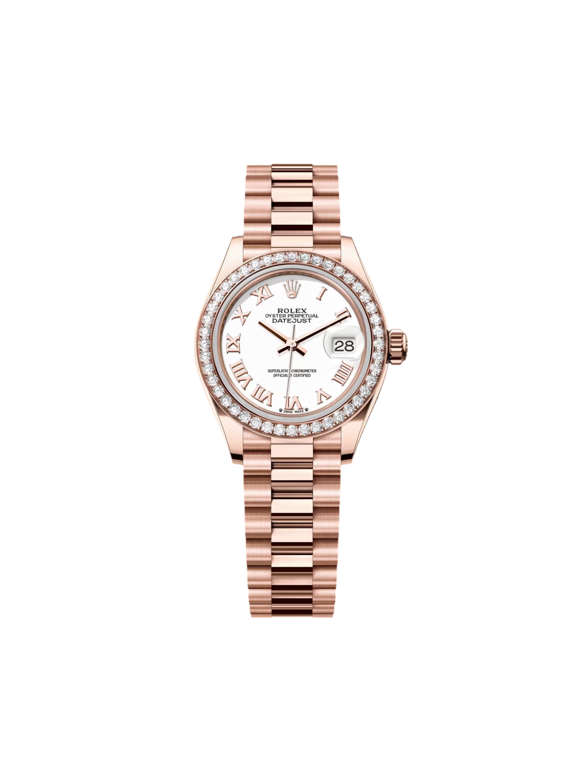 B77F94D8-DFFA-74D8-7301-F397869A47DF Rolex Lady-Datejust 28mm 279135RBR White Roman Dial - Image 1