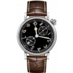 Longines Men's L2.812.4.53.2 Avigation Chronograph Brown Leather Watch