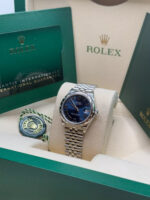 Rolex Datejust m278344-0035/0036 Bright Blue Dial 31mm Domed Diamond Oyster Watch - Image 12