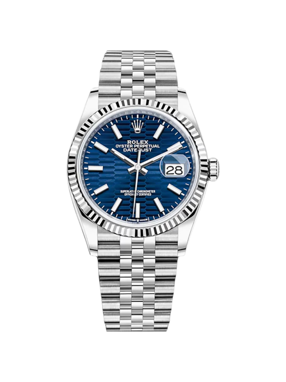 BFF511DC-B791-9F6C-FB10-94C7F82871D3 Rolex Datejust 36mm 126234 Blue Fluted Motif Dial Jubilee Bracelet - Image 1