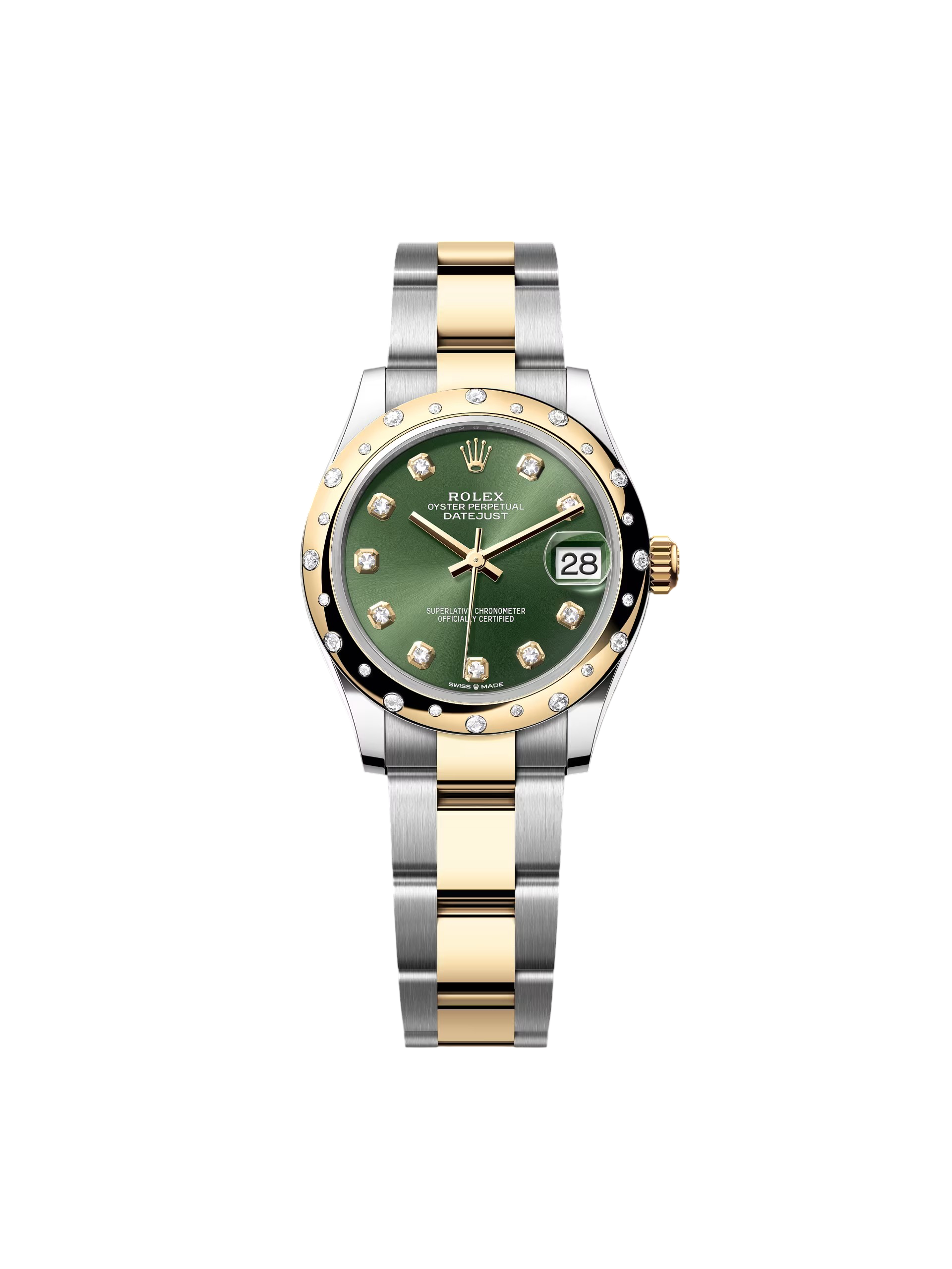 C2401355-0189-39E0-7010-7E6FAF9E4D96 Rolex Datejust 31mm 278343RBR Olive Green Dial Yellow Rolesor Oyster Watch - Image 1