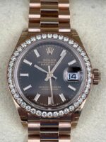 Rolex  Lady-Datejust 28mm 279135RBR Chocolate Dial Jubilee Bracelet - Image 4