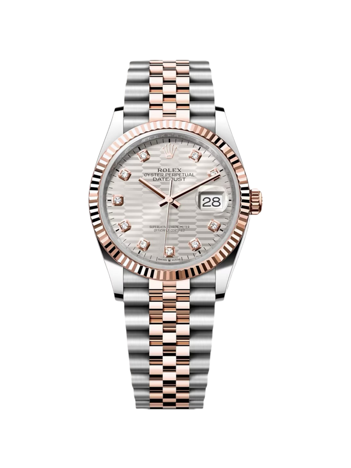 C386386E-A651-0331-6C98-521888CB6414 Rolex Datejust 36mm 126231 Silver Fluted Motif Dial Oystersteel and Everose gold Bracelet - Image 1