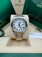 Rolex Datejust 41mm Smooth Bezel White Roman Dial Jubilee - 126300 - Image 11