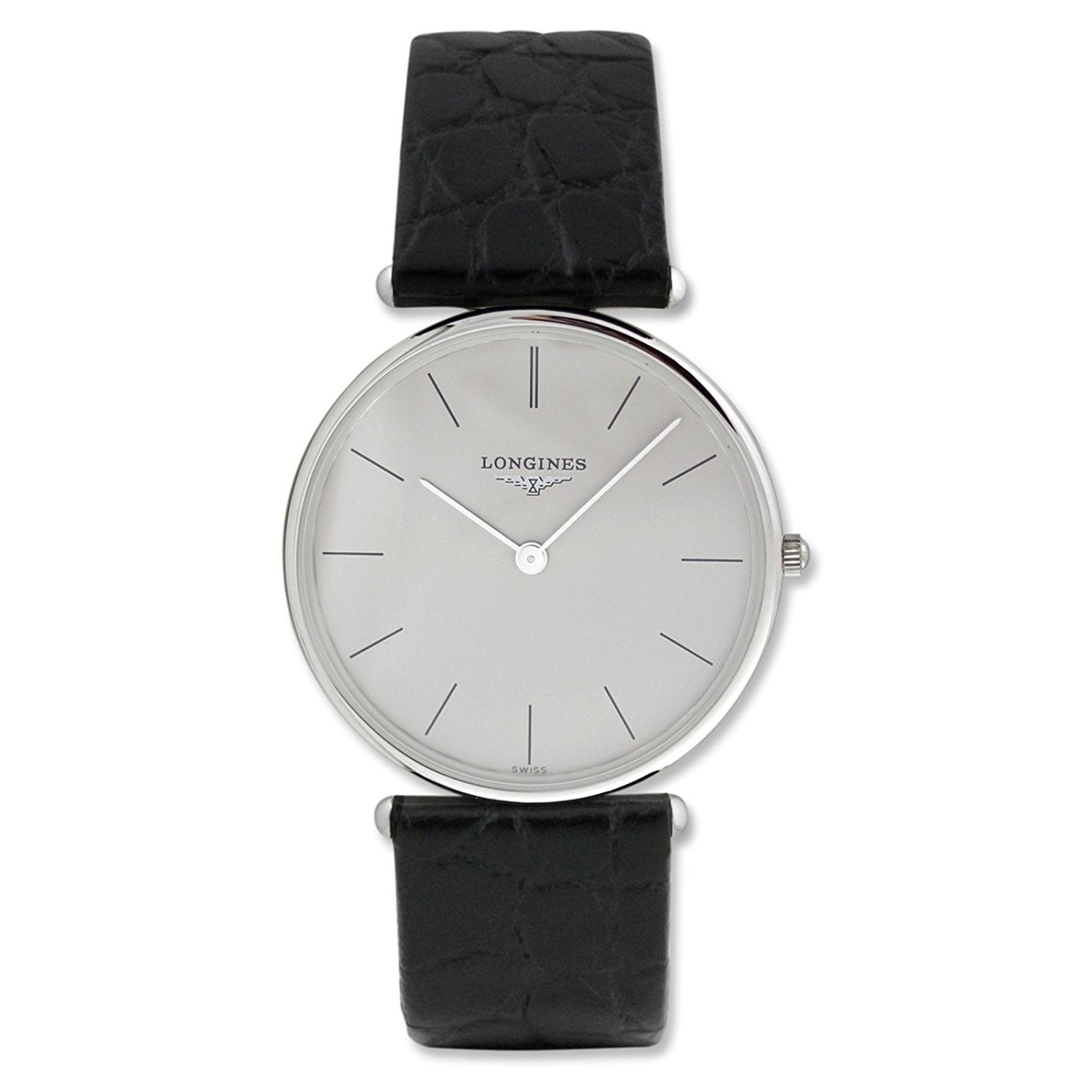 CFE1B817-04C2-331C-F5D3-BB321CB2F55B Longines Men's L46916722 La Grandes Classiques Flagship Black Leather Watch - Image 1
