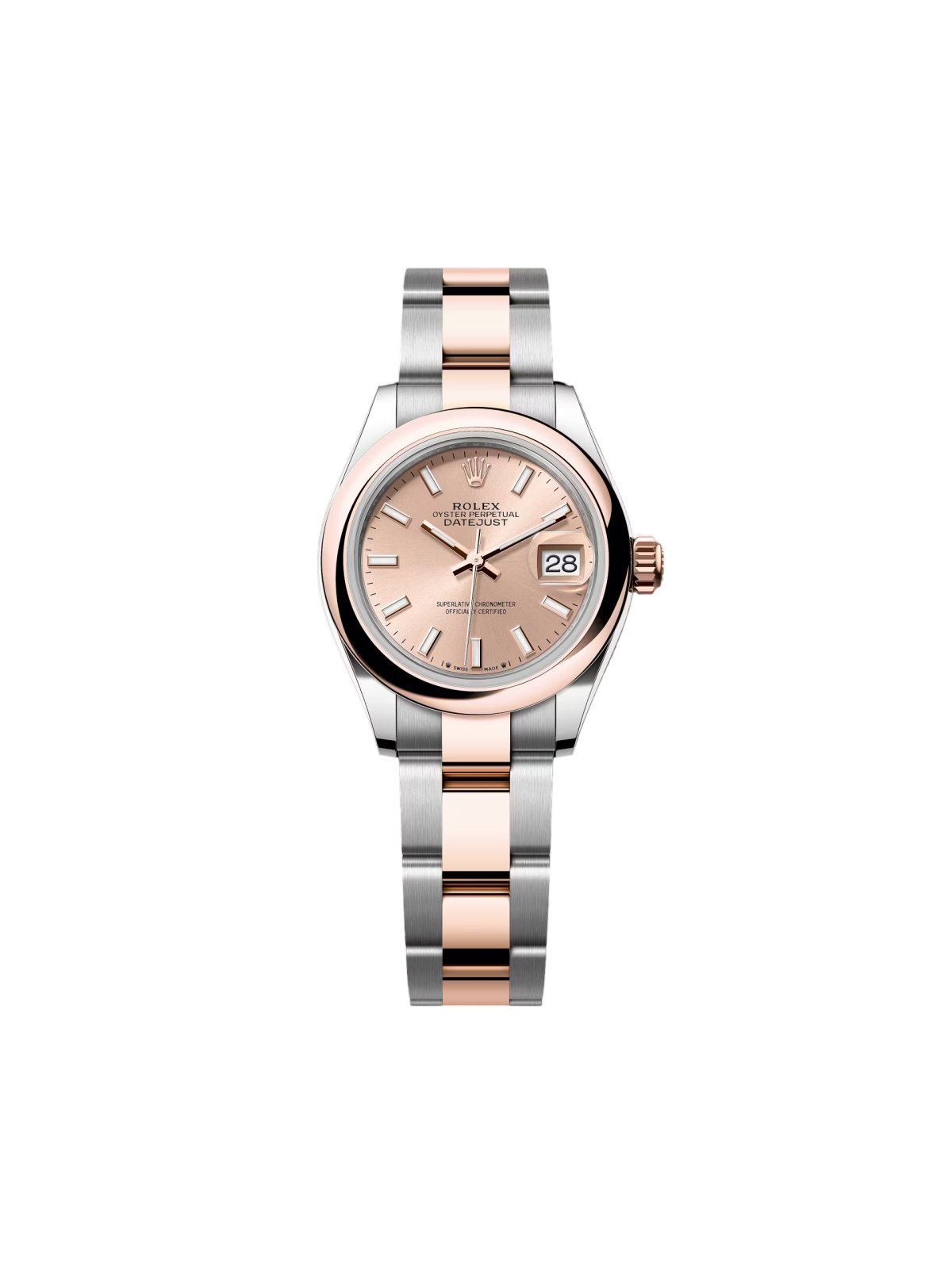 D42C7A77-0865-F49E-15E9-570D96A716A2 Rolex Lady-Datejust 28mm 279161 Rose Stick Dial, Two Tone Stainless Steel & 18K Rose Gold Oyster Bracelet Women's Watch - Image 1
