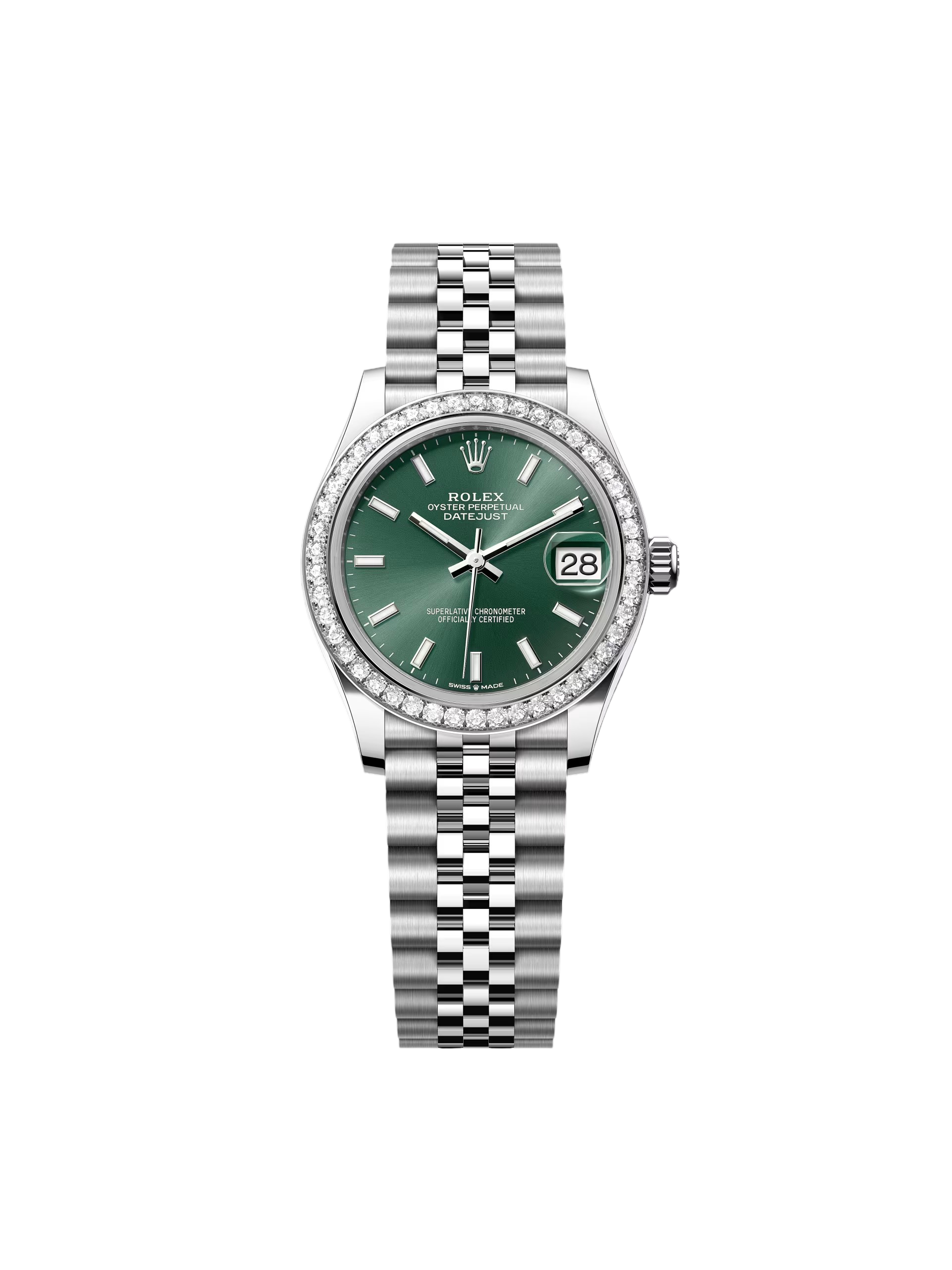 D52EC798-E6A7-1908-C1BF-5E696D6FD006 Rolex Datejust m278384RBR-0021/0022 Mint Green 31mm Dial Oyster Watch - Image 1