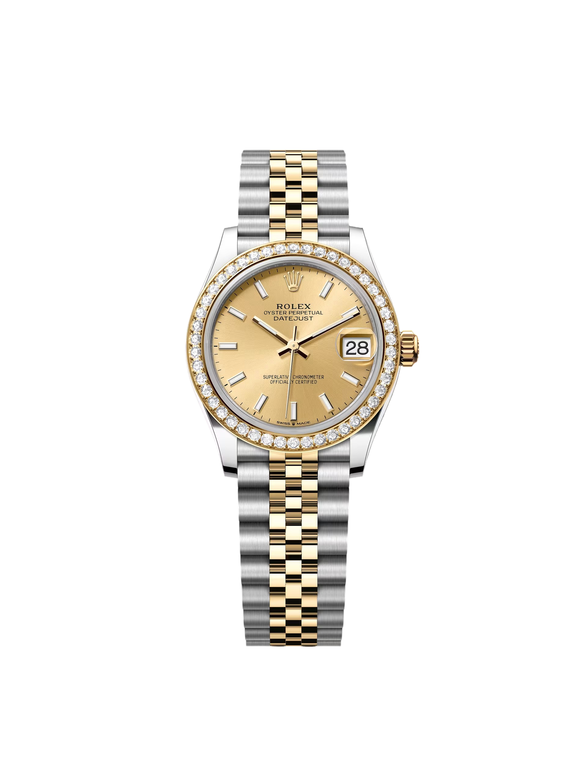 DAB15947-1F6F-287B-35E7-2BE7FDBD9AB0 Rolex Datejust m278383-0013/0014 31mm Champagne Dial Oyster Bracelet - Image 1