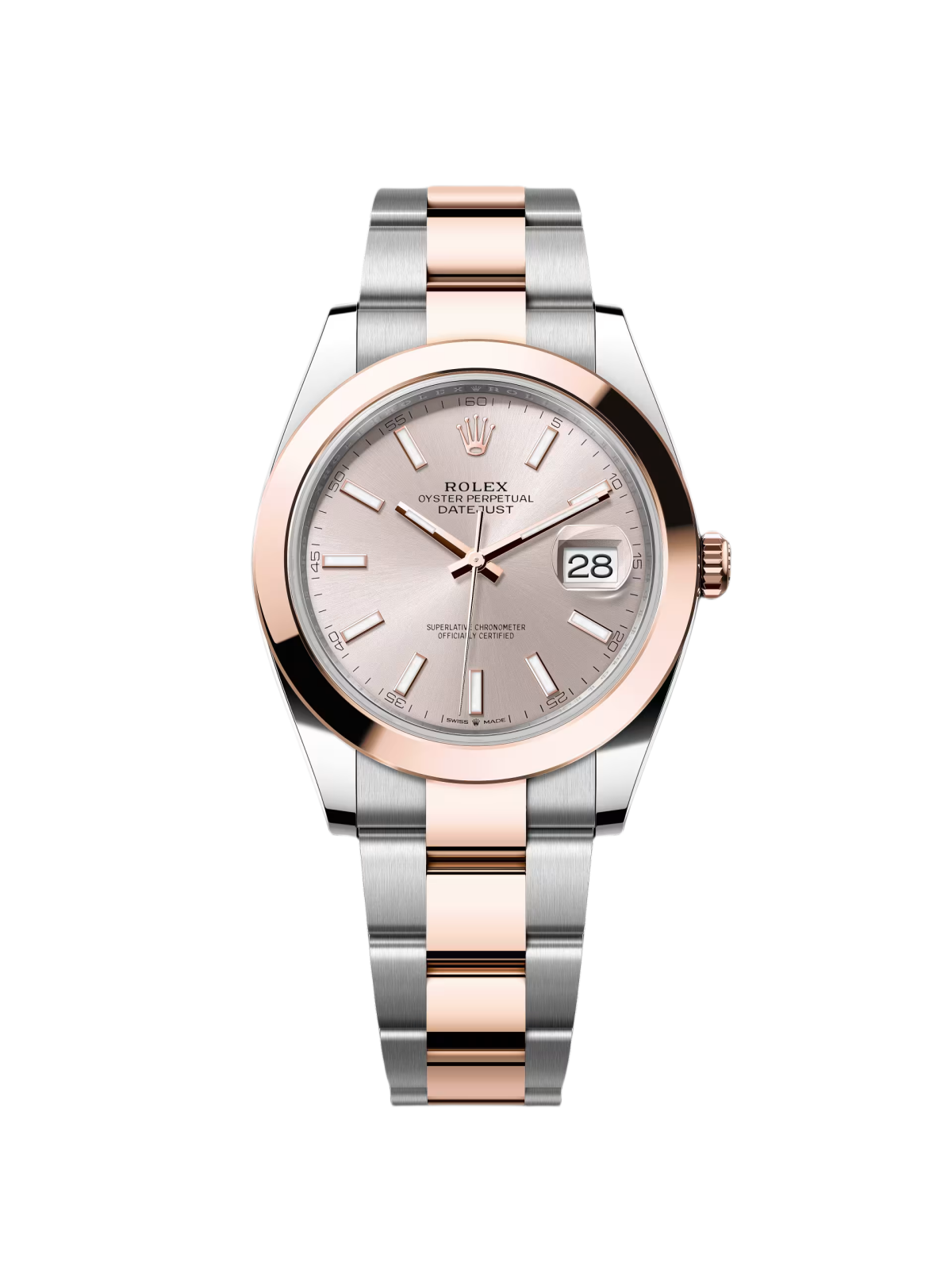 E087A218-F944-1AEE-BC03-1545D354F815 Rolex Datejust 41mm 126301 Sundust Index Oyster Steel and Everose Gold Watch - Image 1