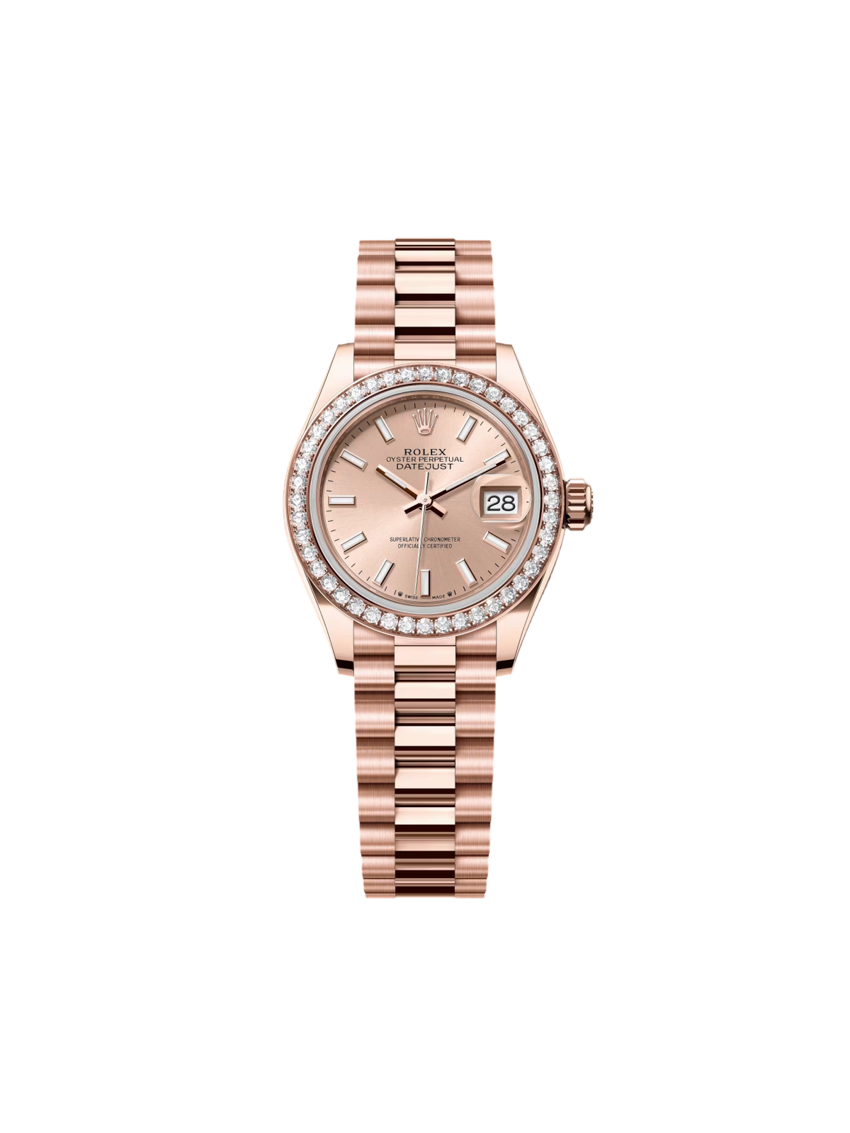 E3582734-0DEE-A99D-4198-97FD9794663D Rolex Lady-Datejust 28mm 279135RBR Rose Dial Jubilee Bracelet - Image 1