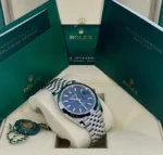 Rolex Datejust 41mm 126300 Blue Index Jubilee Stainless Steel Men’s Watch - Image 4
