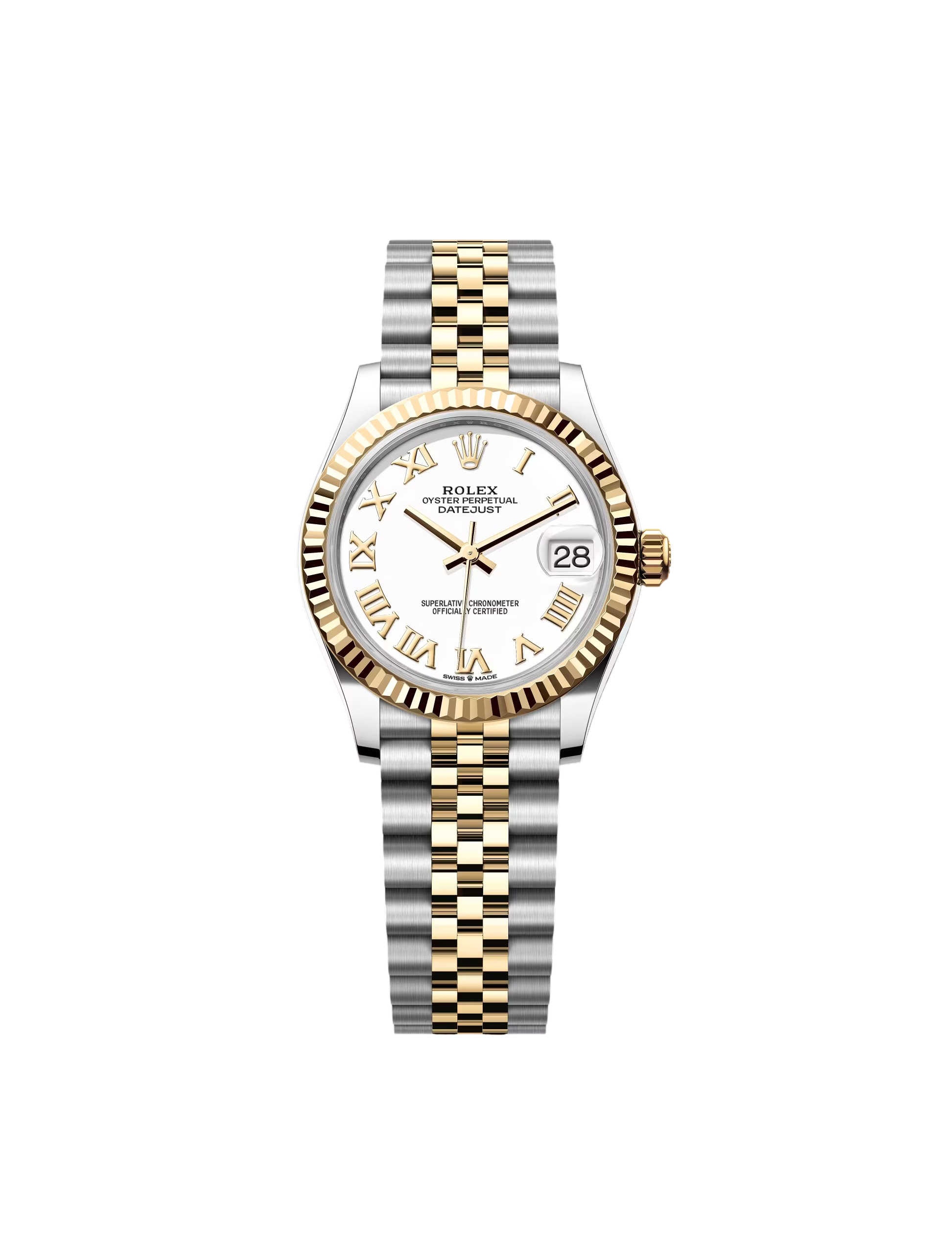 E58AFF06-1DA4-1591-251E-A5B173F717F6 Rolex Datejust m278273-0001/0002 31mm White Dial Stainless Steel and Yellow Gold Oyster Watch - Image 1