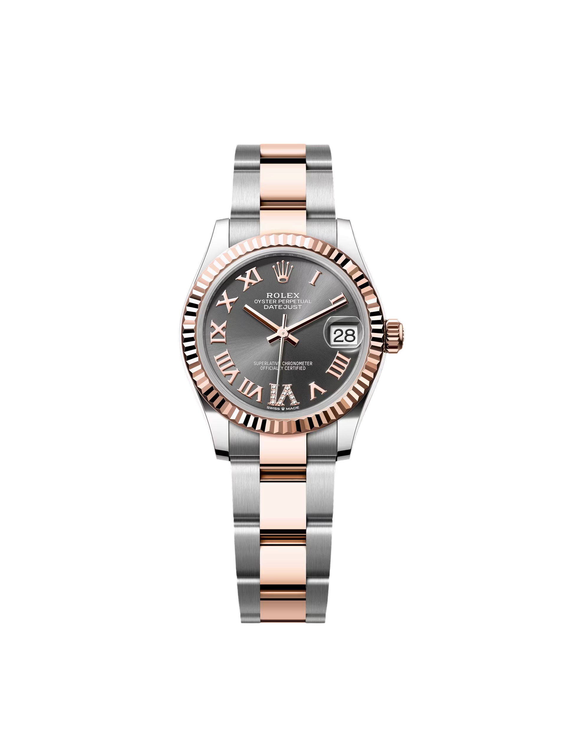 EBCA7356-275F-8CB8-0A10-8911A1DFC74D Rolex Datejust m278271-0029/0030 Slate 31mm Dial Oyster Bracelet Watch - Image 1