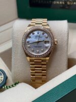Rolex  Lady-Datejust 28mm 279138RBR White Mother-of-Pearl Dial President Bracelet Watch - Image 8