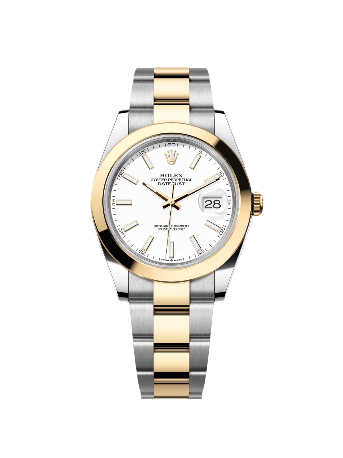 EF280AEF-1AAE-B5ED-2CB8-DBF7E7AA6798 Rolex Datejust 41mm 126303 White Index Oyster Steel and Yellow Gold Mens Watch - Image 1