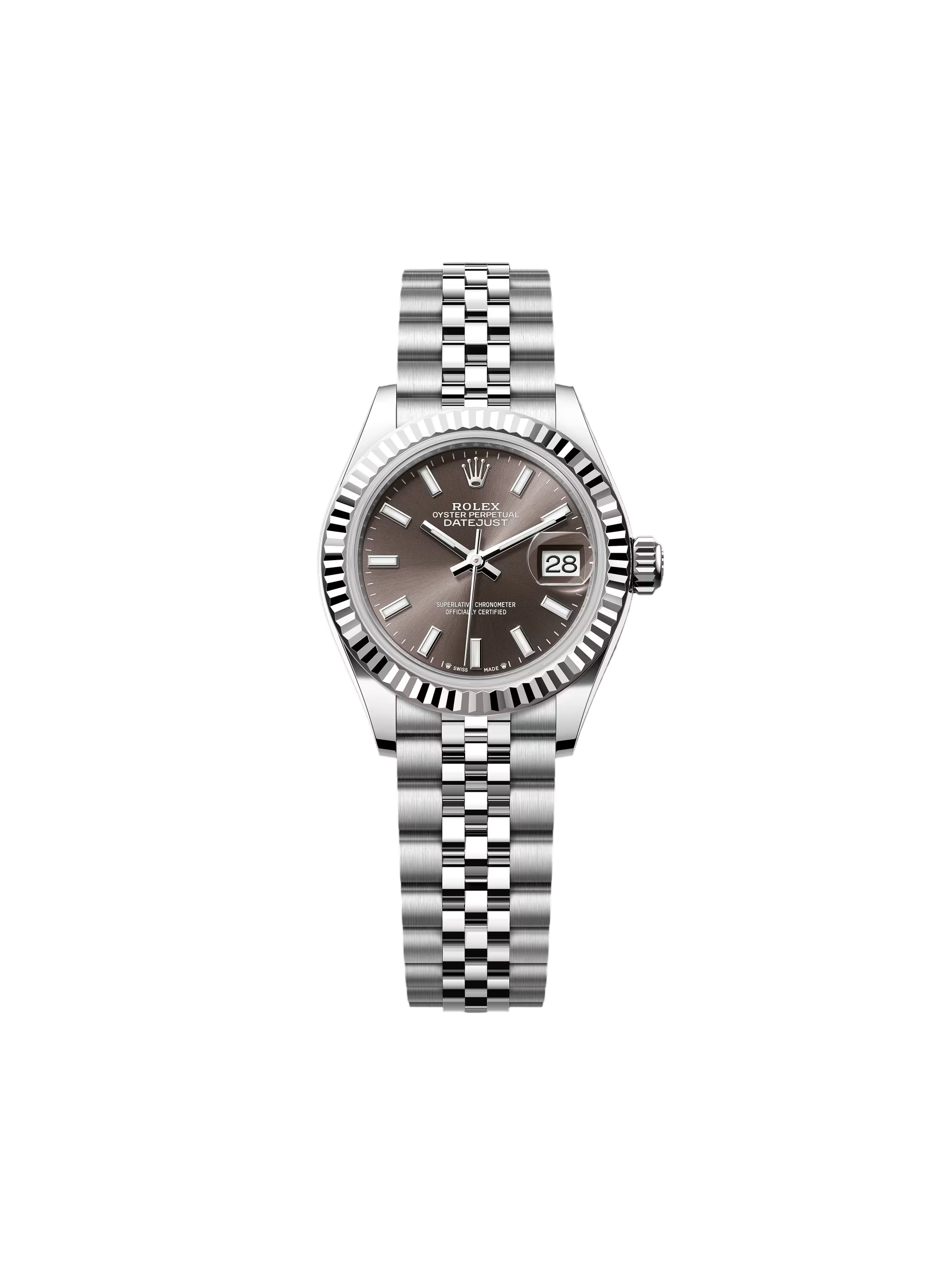 F3D8AD29-2190-388F-6C7D-6A9442CC00A9 Rolex Lady-Datejust 28mm 279174 Dark Grey Dial Oyster Bracelet - Image 1