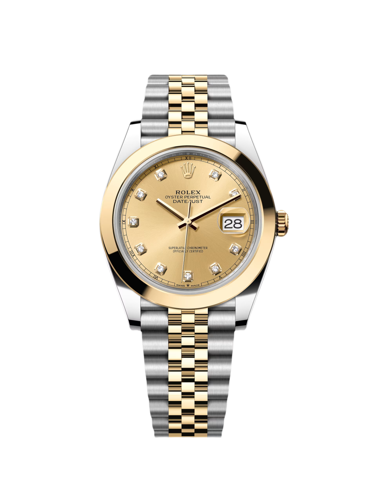 F6831301-0D16-FE6C-05D6-97261CD6DE69 Rolex Datejust 41mm 126303 Champagne Diamond Jubilee Steel and Yellow Gold Mens Watch - Image 1