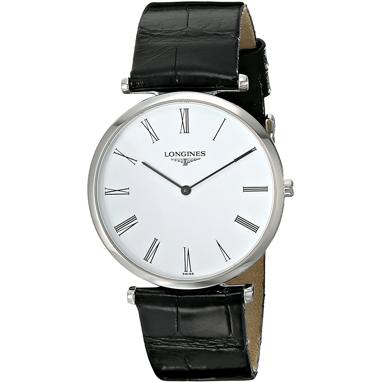 F884B6B9-22AB-637E-74F2-8E312429565E Longines Men's L47094112 La Grande Classique Black Leather Watch - Image 1