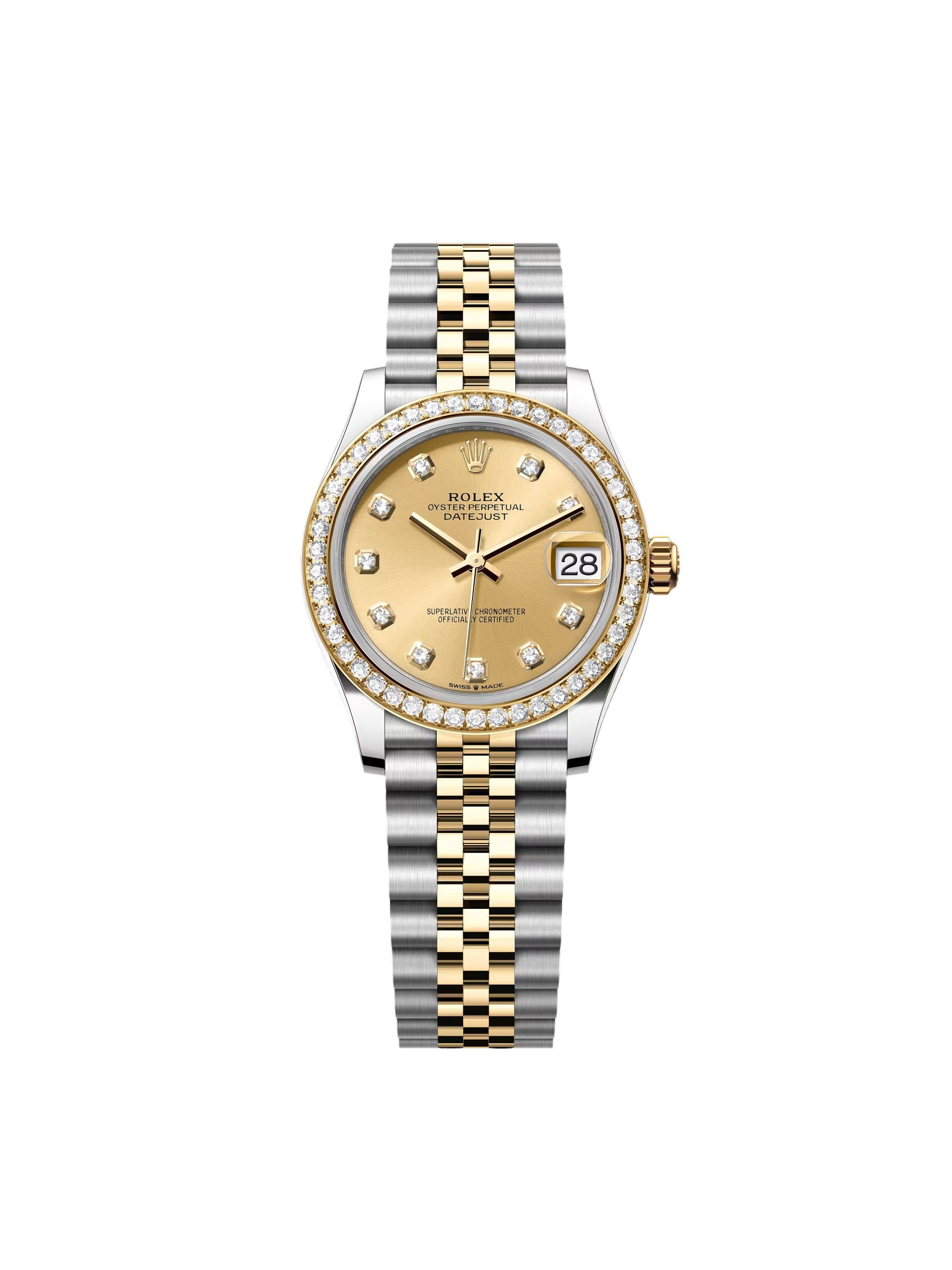 F8A4566F-E575-486B-634A-C65BDD094634 Rolex Datejust m278383-0025/0026 31mm Champagne Dial Oyster Bracelet - Image 1