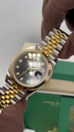 Rolex  Datejust 41mm 126333 Black Diamond Jubilee Steel and Yellow Gold Men’s Watch - Image 13