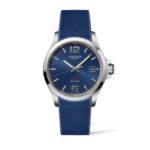 Longines Men's L3.726.4.96.9 Conquest Blue Rubber Watch