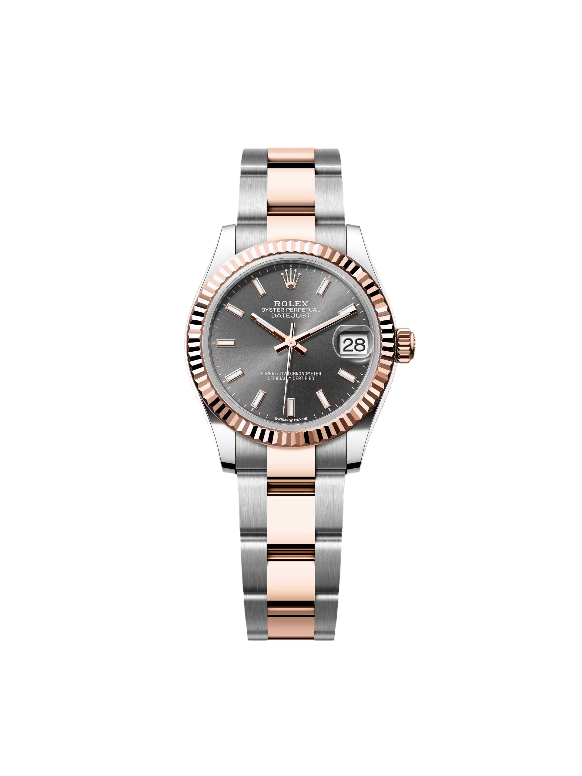 FF19F93A-5351-7643-DD31-BC21BC6C357A Rolex Datejust m278271-0017/0018 Slate 31mm Dial Oyster Bracelet Watch - Image 1